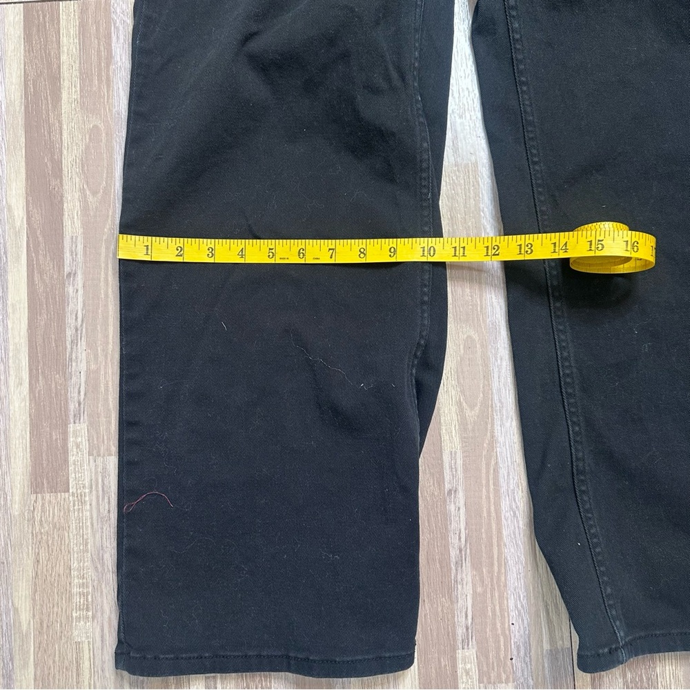 H&M Women’s Relaxed Fit Wide Leg Black Jeans Size 16 - Picture 2 of 9